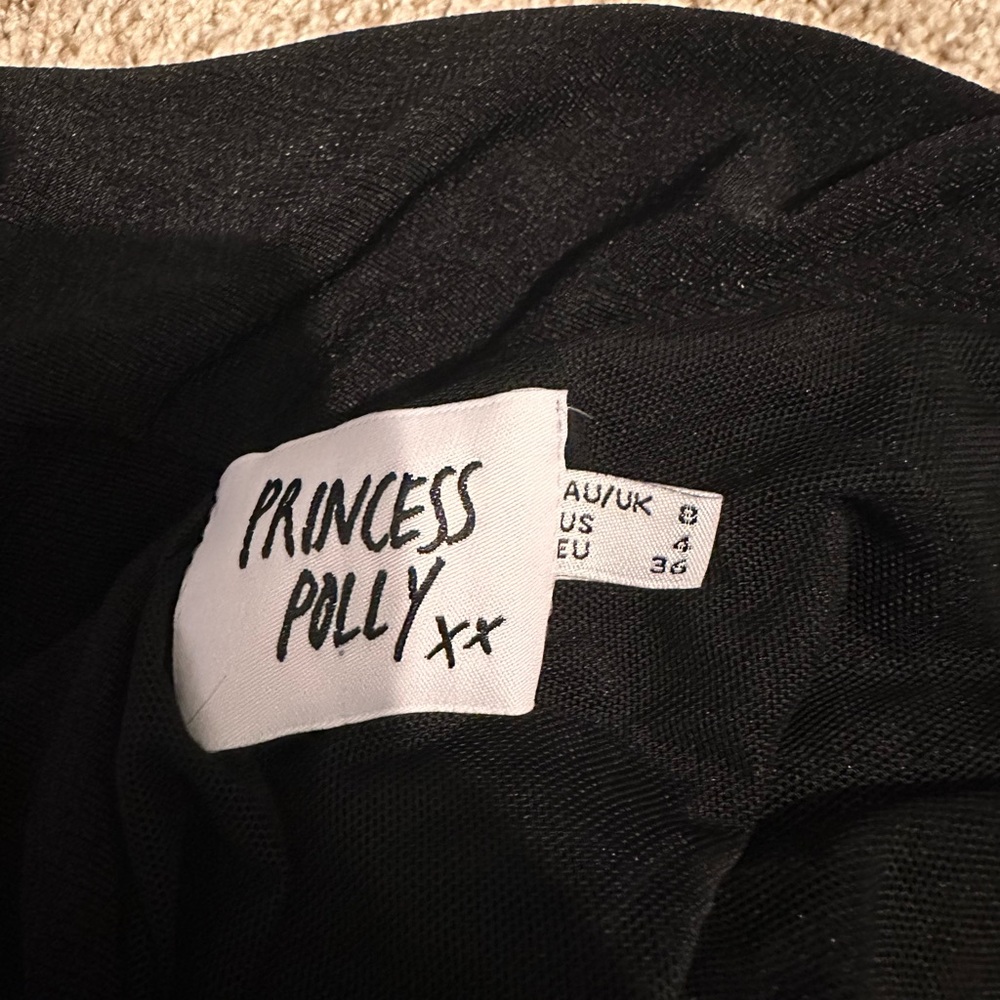Princess Polly Moonare Midi Dress Black Size 4 Never Worn - Picture 5 of 5